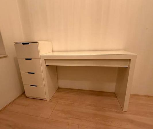 Ikea Malm Kaptafel + Ladekast, Huis en Inrichting, Bureaus, Gebruikt, Bureau, Ophalen