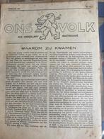 Ons volk wo2 krant februari 1945, Verzamelen, Militaria | Tweede Wereldoorlog, Ophalen of Verzenden, Overige soorten, Nederland