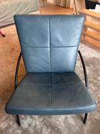 Harvink Stoel, Ophalen, Blauw, Leer, Zo goed als nieuw