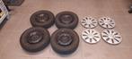 set winterbanden en wieldoppen voor vw up, Auto-onderdelen, Ophalen, 14 inch, Gebruikt, Banden en Velgen