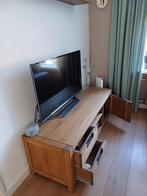 TV meubel massief eikenhout, Ophalen, Gebruikt, Eikenhout, Minder dan 100 cm