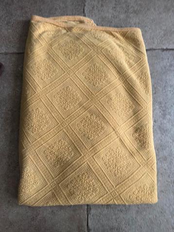 Grand foullard deken sprei 225 x155 oker beschikbaar voor biedingen