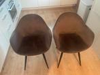 Label51 2 kuip/eettafelstoelen forli grijs velvet, Huis en Inrichting, Stoelen, Ophalen, Zo goed als nieuw, Grijs, Twee