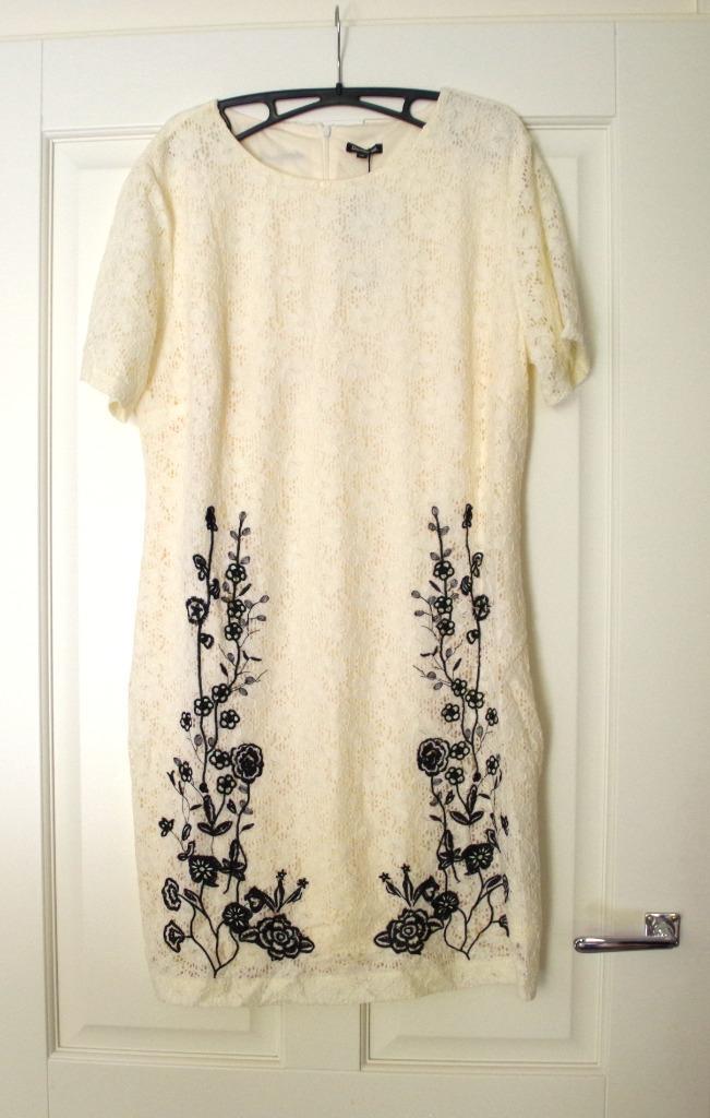 Desigual Elegante/romantische jurk - maat 46 - Nieuw, Kleding | Dames, Jurken, Nieuw, Maat 46/48 (XL) of groter, Wit, Boven de knie