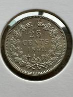 25 cent 1849 fdc, Postzegels en Munten, Munten | Nederland, Ophalen of Verzenden, Koning Willem II, 25 cent, Zilver