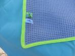 Ledikantdeken deken wafelstof / jersey in  grijs/mint/neon, Verzenden, Zo goed als nieuw, 100 cm of meer, Deken