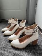 Damesschoenen wit met rit en hak, Ophalen of Verzenden, Nieuw, Wit, Schoenen met lage hakken