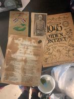 Oude aparte WOII lectuur en glasplaat enz, Verzamelen, Militaria | Tweede Wereldoorlog, Ophalen of Verzenden, Nederland