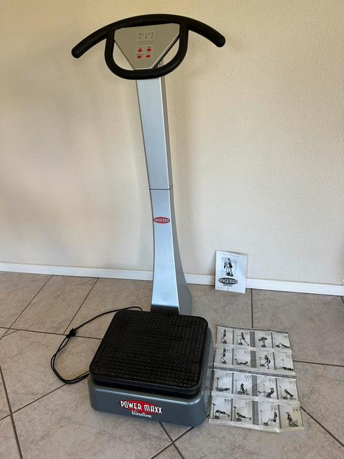 Max power trilplaat P00117 + oefen schema/s ZGAN, Sport en Fitness, Fitnessapparatuur, Zo goed als nieuw, Trilplaat, Armen, Benen