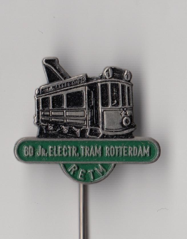 RET RETM Tram Rotterdam A speldje, Verzamelen, Speldjes, Pins en Buttons, Gebruikt, Speldje of Pin, Overige onderwerpen, Ophalen of Verzenden