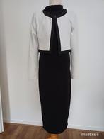 Zwarte jurk met witte blazer XS-S, Kleding | Dames, Jasjes, Kostuums en Pakken, Zwart, Ophalen of Verzenden, Zo goed als nieuw