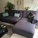 Bankstel, 2-zits met loungebank, zwart, Ophalen, Gebruikt, 75 tot 100 cm, Landelijk