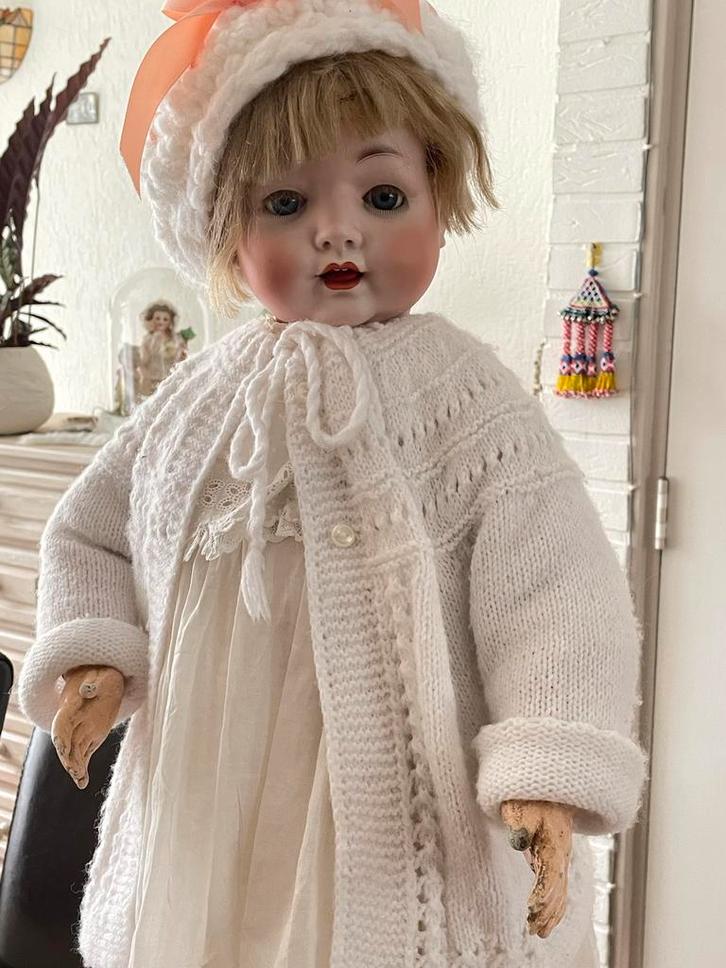 Antieke AM Pop - 80cm - Porseleinen Hoofd, Antiek en Kunst, Antiek | Speelgoed, Ophalen