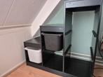 Zwarte ikea trofast kast met lades en planken, Ophalen of Verzenden, Gebruikt, 25 tot 50 cm