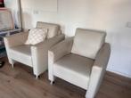Gratis 2 lederen stoelen, Huis en Inrichting, Ophalen, Gebruikt, Leer, 75 tot 100 cm