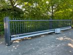 Schuifpoort aluminium elektrisch 7 m doorgang 1,50 m hoog, Tuin en Terras, Tuinpoorten, Ophalen, Gebruikt, 100 tot 150 cm, Schuifpoort
