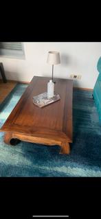 Teak Opium Tafel & TV Kastje, Gebruikt, 100 tot 150 cm, Teakhout, Ophalen of Verzenden