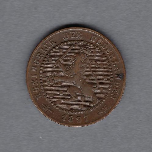 1 cent 1897 Wilhelmina, Postzegels en Munten, Munten | Nederland, Losse munt, 1 cent, Koningin Wilhelmina, Ophalen of Verzenden