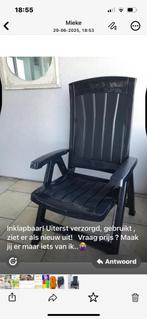 Antraciet kunststof tuinstoel z.g.a.n.3 standen verstelbaar, Ophalen, Zo goed als nieuw, Kunststof, Verstelbaar