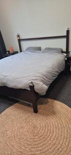 Tweepersoonsbed 180x200, Ophalen, Gebruikt, Bruin, Tweepersoons