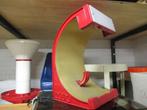 Rood kunststof tafellamp decoratie space age design jaren 70, Kunststof, Gebruikt, ?, Minder dan 50 cm
