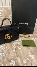 Gucci marmont mini top handle bag, Ophalen of Verzenden, Zo goed als nieuw, Zwart, Schoudertasje