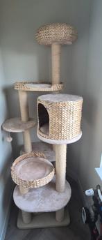 Beige kattenkasteel van 1.92 hoog., Ophalen, Gebruikt