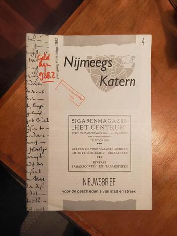 Nijmeegs Katern - Jaargang 06 - oktober 1992 - nr. 4  beschikbaar voor biedingen