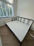 Ikea Fyresdal bedbank met 2 Sultan matrassen, Ophalen, Zwart, Tweepersoons, Zo goed als nieuw