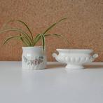 Vintage cactuspotje en bloempotje, Rond, Binnen, Ophalen of Verzenden, Zo goed als nieuw