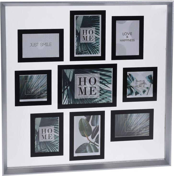 Alu Glass fotolijst voor 9 foto's, Huis en Inrichting, Woonaccessoires | Lijsten, Nieuw, Minder dan 50 cm, Verzenden