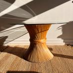 SALE Bamboe Rotan Eettafel McGuire Vintage Jaren 70, Ophalen, 100 tot 150 cm, Rond, 50 tot 100 cm