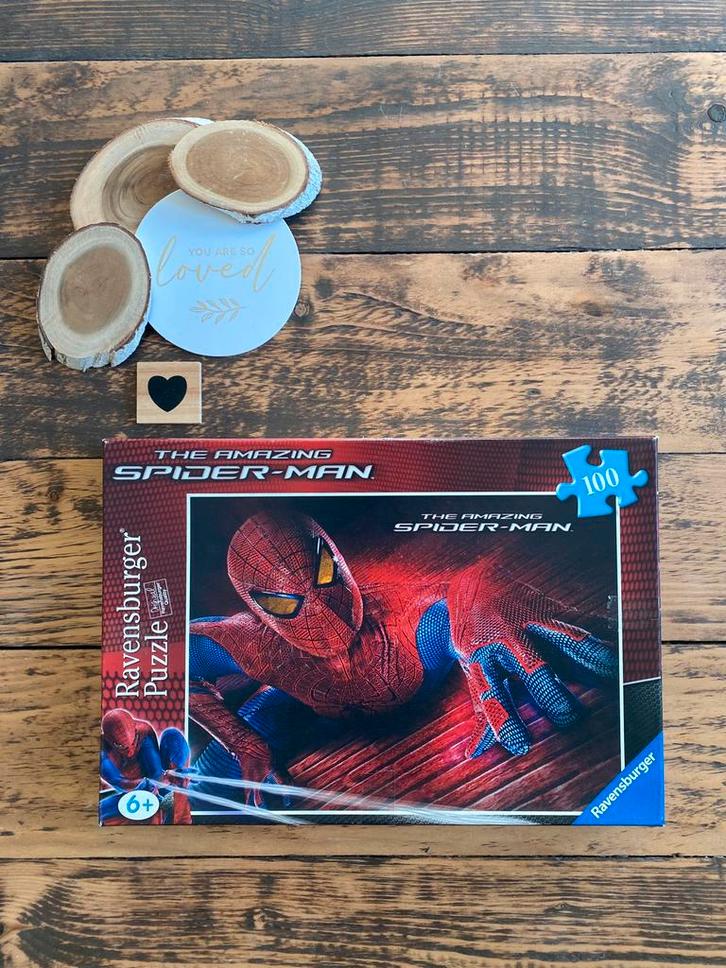 Ravensburger spider-man puzzel 100 stukjes 6+, Kinderen en Baby's, Speelgoed | Kinderpuzzels, Gebruikt, 6 jaar of ouder, Meer dan 50 stukjes