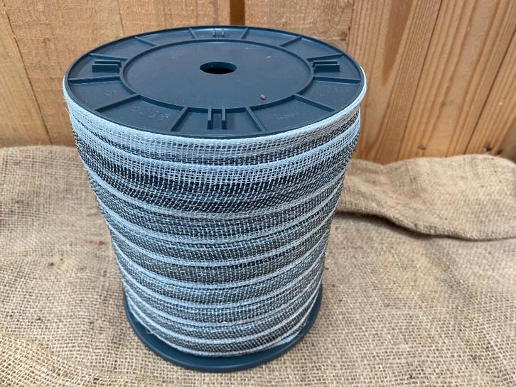 SCHRIKLINT 40mm haspels a 200mtr wit-zwart, Dieren en Toebehoren, Stalling en Weidegang