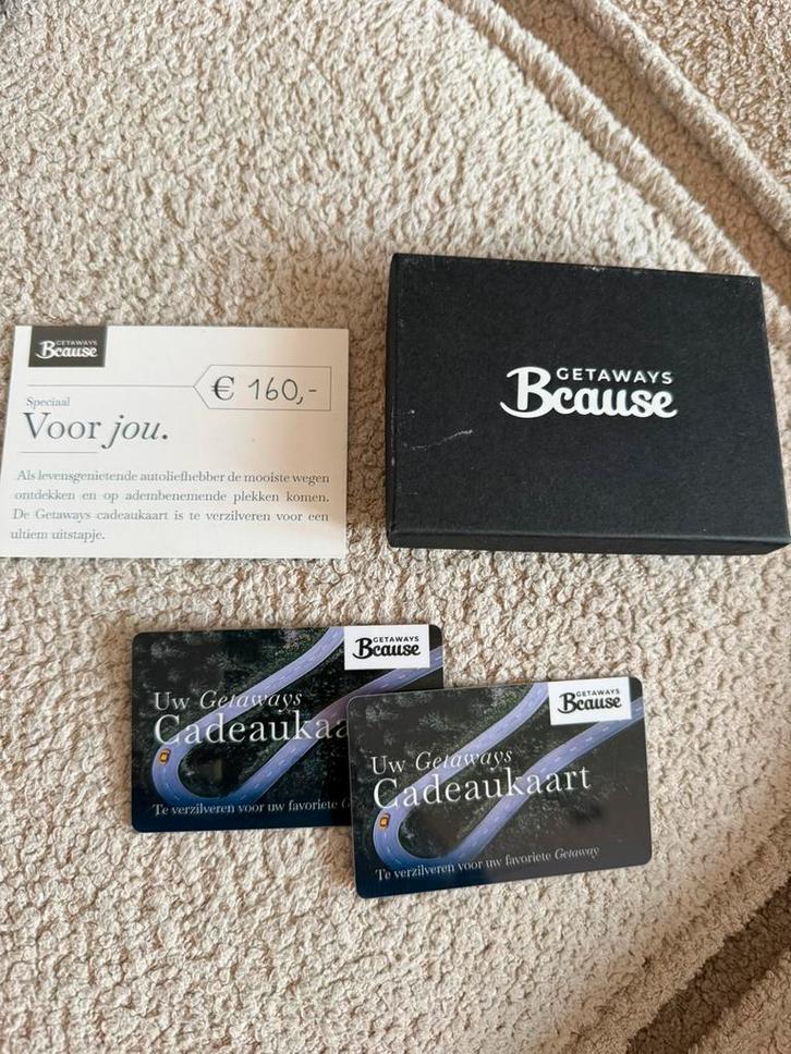 Getaways Bcause cadeaubon, Tickets en Kaartjes, Kortingen en Cadeaubonnen, Twee personen, Cadeaubon