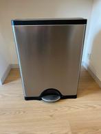 SimpleHuman pedaalemmer classic 30+16liter, Ophalen, 40 liter of meer, Zo goed als nieuw, Rvs