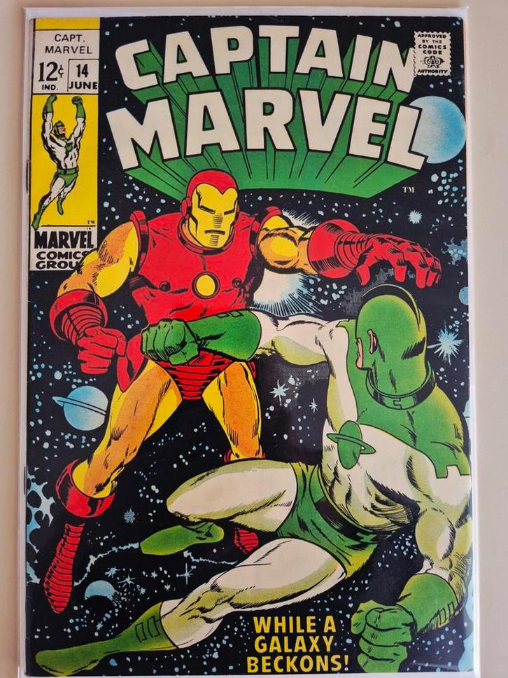 Captain Marvel #14 (1968), Boeken, Strips | Comics, Zo goed als nieuw, Eén comic, Amerika, Ophalen of Verzenden