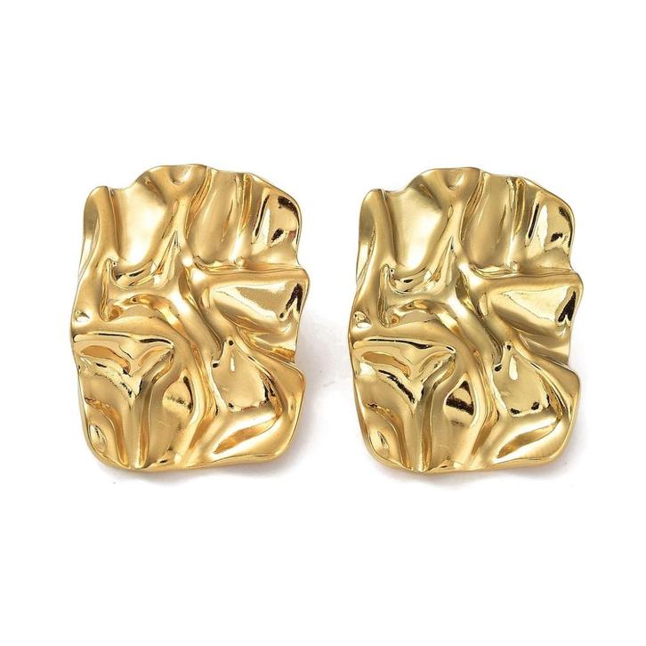 Stainless steel oorsteker rechthoek Roxy 32x23mm (per paar), Sieraden, Tassen en Uiterlijk, Oorbellen, Nieuw, Knopjes of Stekers