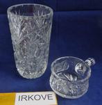 BOHEEMS KRISTAL * VAAS, KAN EN SCHAALTJE * Topper *, Verzenden