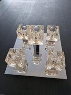 Plafondlamp met glazen kubussen, Ophalen, Zo goed als nieuw, Glas, Modern