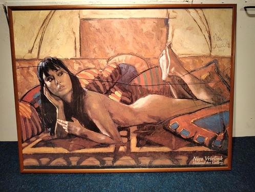 Zeefdruk Nico Vrielink in lijst 123 x 94, Antiek en Kunst, Kunst | Litho's en Zeefdrukken, Ophalen