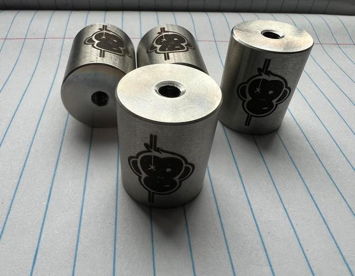 4x monkey climber mk1 stainless bobbins hangers MC rvs, Watersport en Boten, Hengelsport | Karpervissen, Nieuw, Overige typen