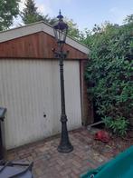Donkergroen gietijzeren ouderwetse straatlantaarn, Tuin en Terras, Buitenverlichting, Ophalen, Gebruikt, Overige typen, Netvoeding