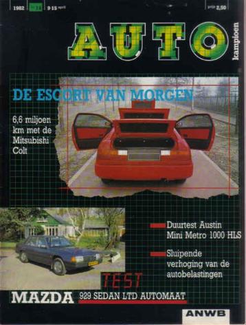 Autokampioen 14 1982 : Mazda 929 - VW Golf GTD - Audi 80 TD beschikbaar voor biedingen