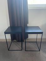Zwarte Metalen Bijzettafels Set, Minder dan 45 cm, Minder dan 55 cm, Gebruikt, Metaal of Aluminium