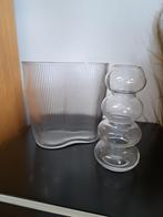 Vazen abstract, Ophalen of Verzenden, Zo goed als nieuw, Glas, Minder dan 50 cm