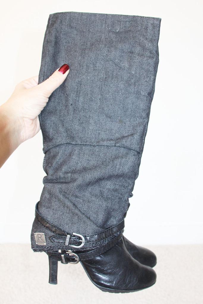 Prachtige (stof/leren) Replay Laarzen -s6 (Maat 36) € 65,-, Kleding | Dames, Schoenen, Zo goed als nieuw, Hoge laarzen, Overige kleuren