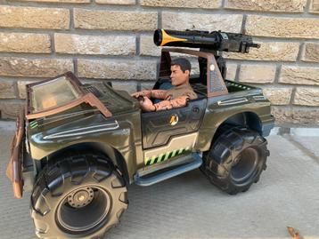 Hasbro - Speelgoed voertuig Action Man 1997 Car Jeep +figure beschikbaar voor biedingen