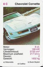 Kw3032 autokaartje 8c chevrolet corvette, Ophalen of Verzenden, Zo goed als nieuw, Auto's