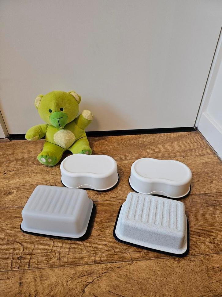 Tupperware botervlootjes/ botervloot, Huis en Inrichting, Keuken | Tupperware, Gebruikt, Bak of Kom, Blauw, Wit, Ophalen of Verzenden